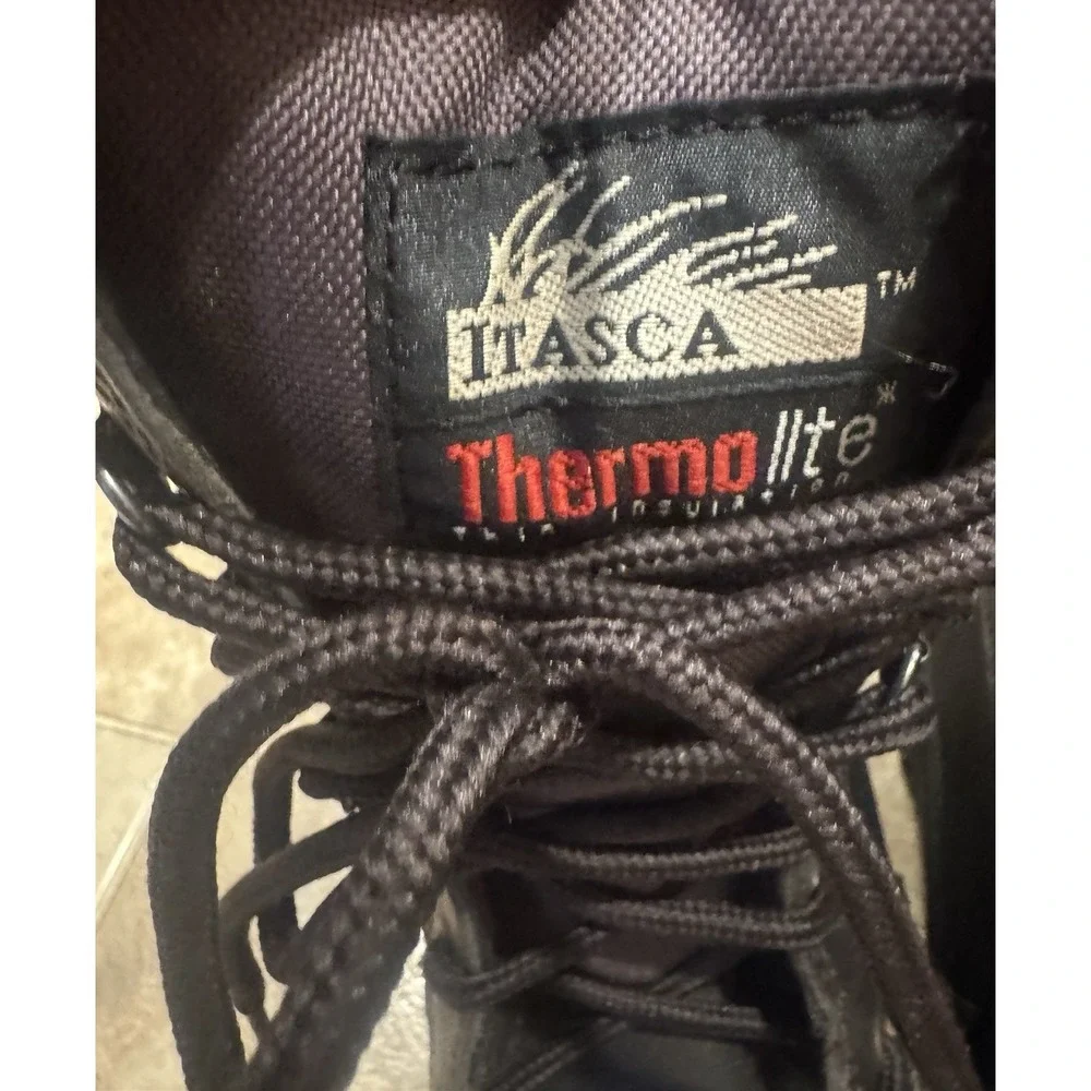 Itasca Thermo lite Men's Brown Leather Lace-Up Boots Round Toe Sz 9